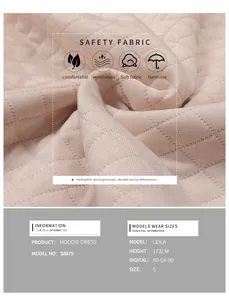 Detailed macro view showing the breathable quilted fabric texture of the light pink hoodie dress