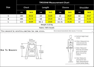 Detailed size guide for black and white striped knit sweater with measurement parameters