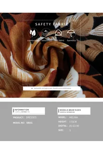 Gros plan sur la texture du tissu floral respirant et durable de la robe d'automne