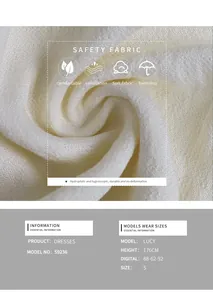 Detail of safety fabric texture for long sleeve dress with breathable weave pattern