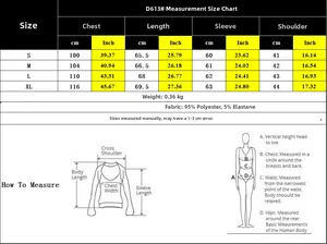 Size chart for waffle knit half-zip pullover showing chest and length in cm and inches