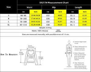 Size chart for tiered ruffle shorts showing S to XL waist, hip, and length measurements