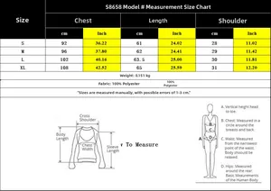 Detailed size chart for animal print flutter sleeve shirt in S, M, L, XL dimensions