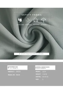 Détail du tissu gris doux et respirant avec macro texture et informations sur la taille