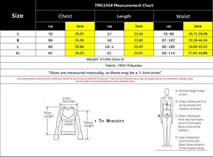 Detailed size chart for sweet heart bow camisole with chest and length measurements