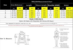 Detailed size chart for pink puff sleeve V-neck dress including S to XL measurements