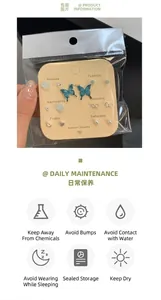 7-day earrings set featuring butterflies and roses on a Monday to Sunday display card