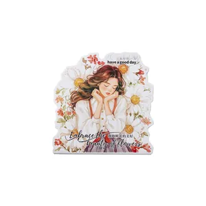 Floral girl theme decorative stickers for DIY scrapbooking featuring artistic flower girl