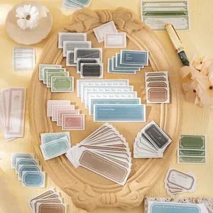 Vintage memoblokjes met retro randen voor DIY scrapbooking en dagboek decoratie