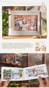 Detailed view of DIY decorative washi tape and 3D paper craft home scene stickers