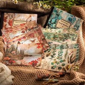 Leaf Notes retro material paper set for junk journaling and DIY scrapbooking decoration