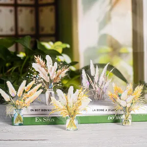 Pegatinas holográficas de hierba pampa para scrapbooking con acabado láser de concha