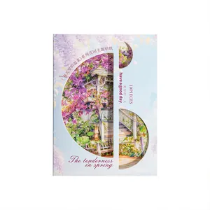 Spring Garden theme PET stickers for DIY scrapbooking with floral garden patterns