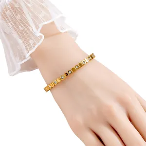 Gouden honingraat armband voor dames met fonkelende kristallen en veilige sluiting