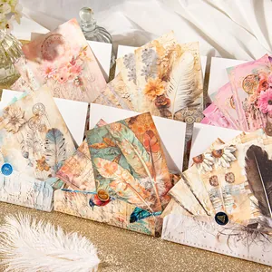 Vintage Junk Journal Materiaal Papier Veerbrief Serie Decoratief Scrapbooking Papier Voor DIY Kunst Ambachten Journaling Briefpapier