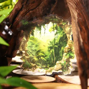 Pegatinas 3D de agujero en pared con selva tropical para scrapbooking y DIY