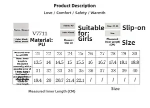 Guide des tailles de pantoufles pour filles avec mesures internes et conseils de coupe