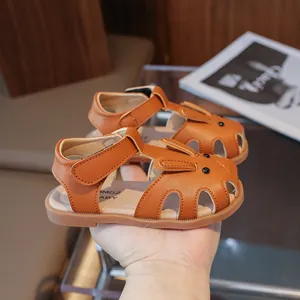 Sandales d'été pour filles avec oreilles de lapin mignonnes et semelles antidérapantes