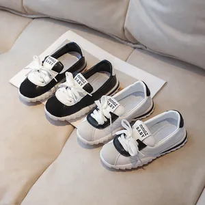 Kids Casual Sneakers For Boys Girls Soft Sole Running Shoes Fashion Patchwork Thick Sole Non-Slip Bow Walking Daily Shoes