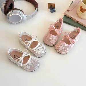 Chaussures Mary Jane Douces à Dentelle Pour Filles Maille Respirante Semelle Souple Ballerines de Princesse Pour Fête Quotidien