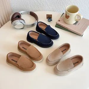 Mocassini Casual per Bambini e Bambine Senza Lacci in Pelle Scamosciata PU Suola Morbida Traspiranti per Scuola Viaggio Scarpe Quotidiane