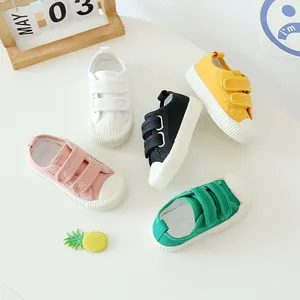 Chaussures en Toile Décontractées pour Enfants Bande Auto-agrippante Baskets pour Tout-petits Respirantes Antidérapantes pour Garçons Filles