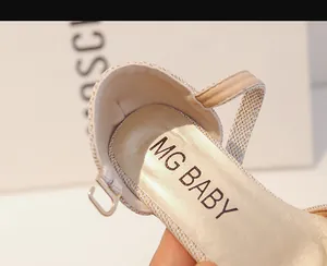 Détails des chaussures de princesse à paillettes pour filles avec strass et nœud papillon