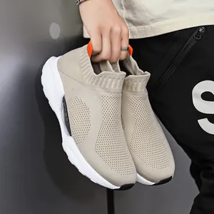 Herren Atmungsaktiv Strick Mesh Slipper Sneaker Leicht Dämpfung Lässig Laufen Wandern Socken Schuhe Große Größen Komfort Schuhe