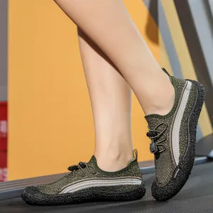 Détails de chaussures d'eau vert olive en tricot séchage rapide et semelle antidérapante