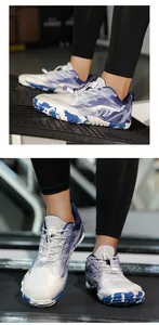 Détails de chaussures de plongée dégradé bleu et blanc avec semelle camouflée antidérapante