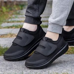 Breathable Mesh Walking Shoes With Velcro Straps Lightweight Cushioning Non Slip Casual Sneakers For Elderly Men Women Comfort Footwear