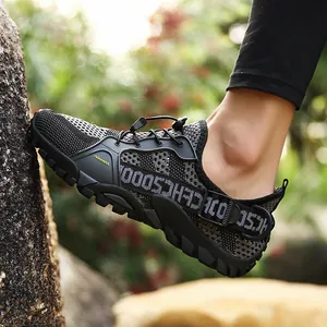 Men's Outdoor Wading Shoes Breathable Mesh Hiking Sneakers Quick Dry Non Slip Casual Sports Shoes For Summer Beach Walking