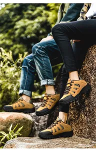 Detail of lightweight hiking shoes with anti-slip rubber soles for outdoor sports