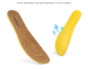 Detail der orthopädischen Schuheinlage mit Fußgewölbestütze und atmungsaktivem Design