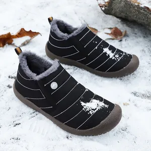 Bottes de neige imperméables avec doublure en fourrure chaude et semelle antidérapante