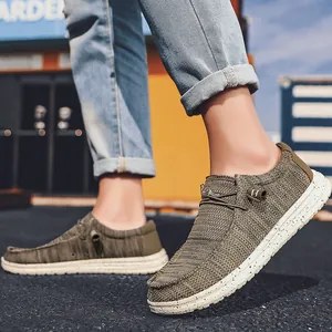 Herren Casual Flyknit Loafer Kork Innensohle Atmungsaktiv Leicht Slip On Wanderschuhe Splatter Sohle Fashion Loafer Für Herren