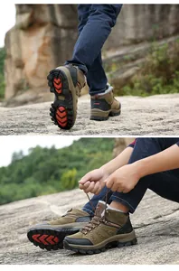 Detail showing the thick plush lining and rugged anti-slip sole of outdoor winter boots