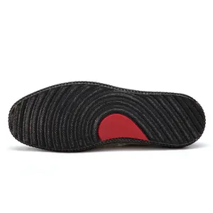 Mocassins décontractés pour hommes avec semelles antidérapantes à motifs rouges