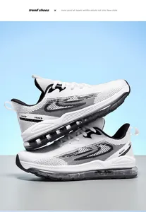 Makroansicht der Netzstruktur und der durchgehenden Luftpolstersohle bei Sportschuhen