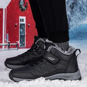Wasserdichte Herren-Schneestiefel mit warmem Fellfutter und rutschfester Sohle für Outdoor