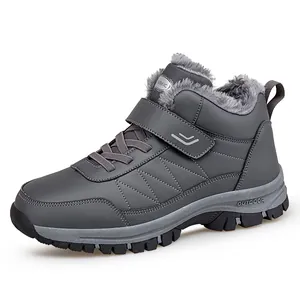 Wasserdichte Herren Winter-Wanderschuhe mit Kunstfellfutter und rutschfester Gummisohle