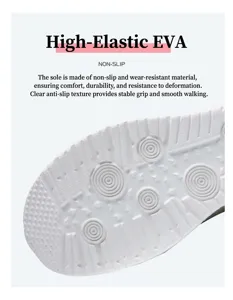 Λεπτομερής λήψη λευκής σόλας EVA με αντιολισθητικά σχέδια και υφή για κράτημα
