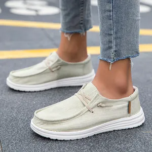 Casual Canvas Loafers Voor Heren Dames Lichtgewicht Ademend Instappers Etnische Geometrische Print Mocassin Stijl EVA Zool Wandelschoenen