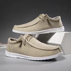 Mocassini da Uomo Casual in Tela Traspiranti Leggeri Senza Lacci Scarpe da Camminata Piatte per Moda Quotidiana Comode Sneakers