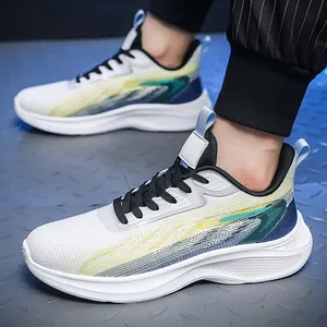 Heren Mesh Ademende Hardloopschoenen Lichtgewicht Schokabsorberende Sportieve Sneakers Voor Fitness Workout Casual Wandelschoenen