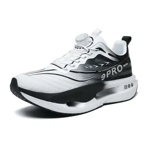 Chaussures de running en mesh respirant avec boucle rotative et semelle amortissante