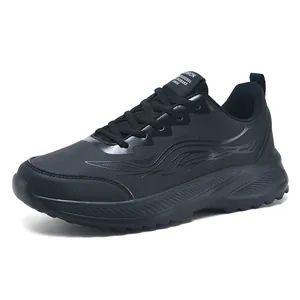 Chaussures de Sport Décontractées Légères pour Hommes Cuir Synthétique Imperméable Sneakers à Motif de Flamme à Plateforme pour la Course la Marche