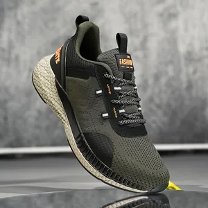 Scarpe da Corsa Flyknit Traspiranti da Uomo Sneakers Sportive alla Moda con Suola Spessa Scarpe Sportive Casual da Jogging