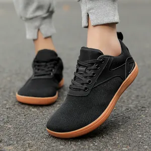 Unisex Wide Toe Box Breathable Mesh Walking Shoes Lightweight Casual Running Sneakers Barefoot Style Sports Training Shoes