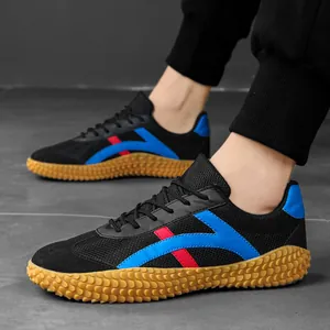 Scarpe casual da uomo in mesh con suole antiscivolo e strisce laterali sportive